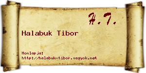 Halabuk Tibor névjegykártya